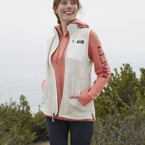 L.L. Bean Sweater Fleece Long Vest XL